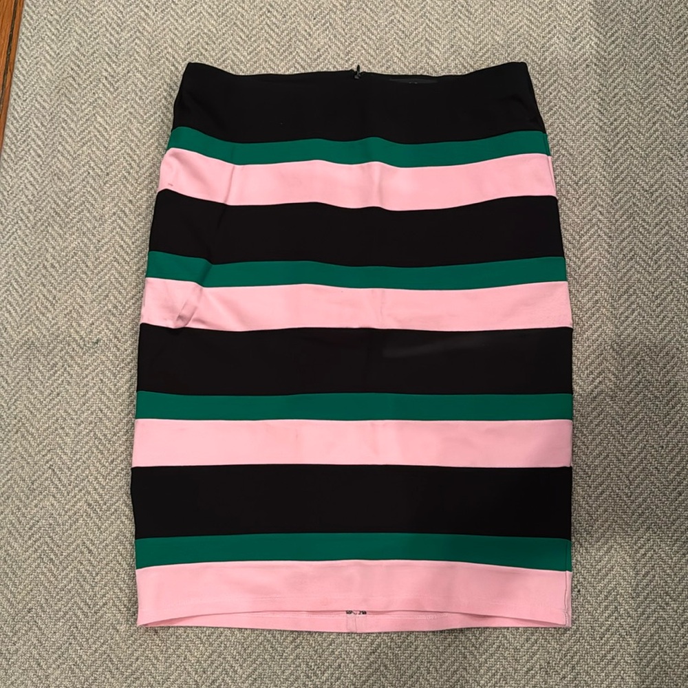 Striped Pencil Skirt, Forgiving Fabric